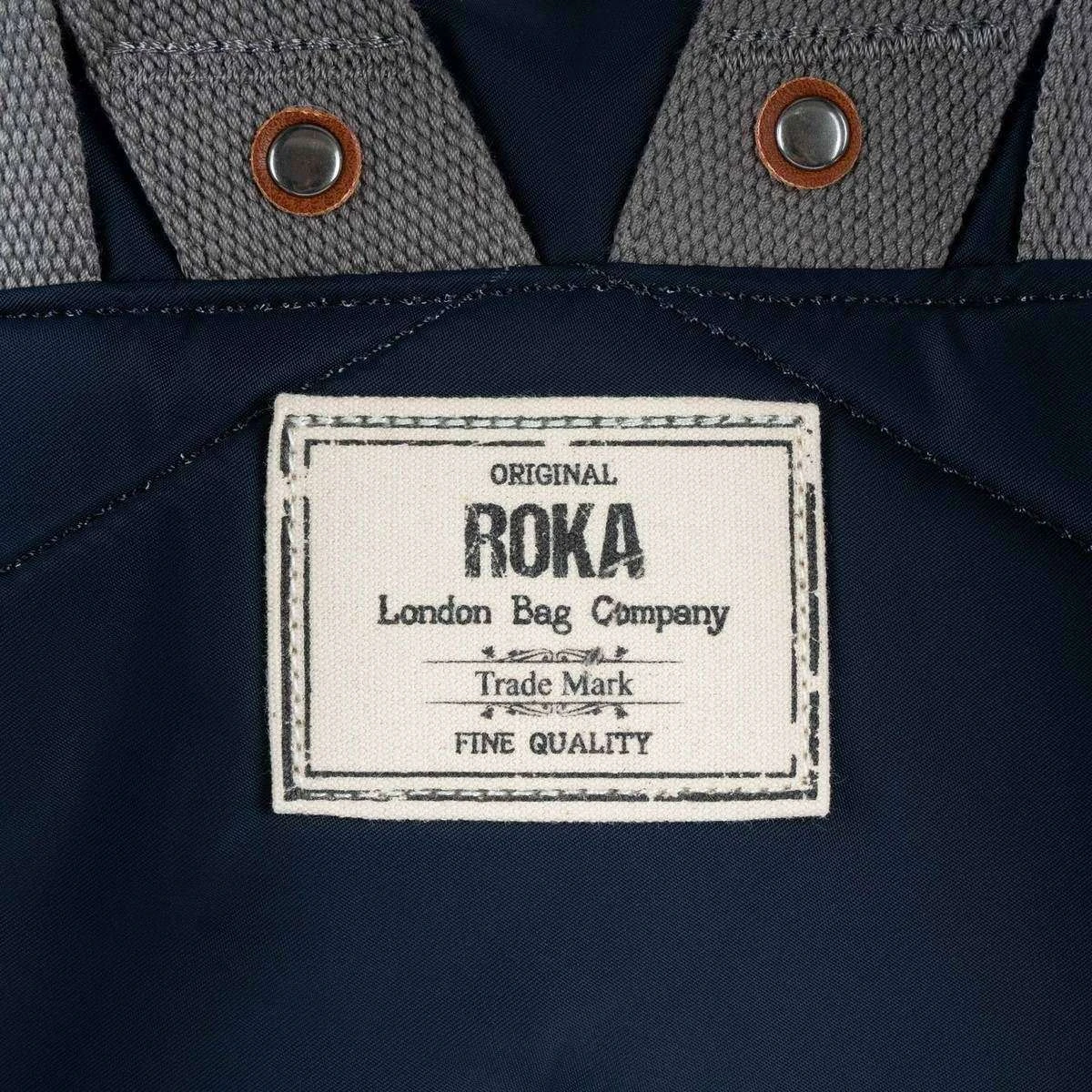 Roka Bantry B Large Sustainable Nylon Backpack - Midnight Blue - Image 4