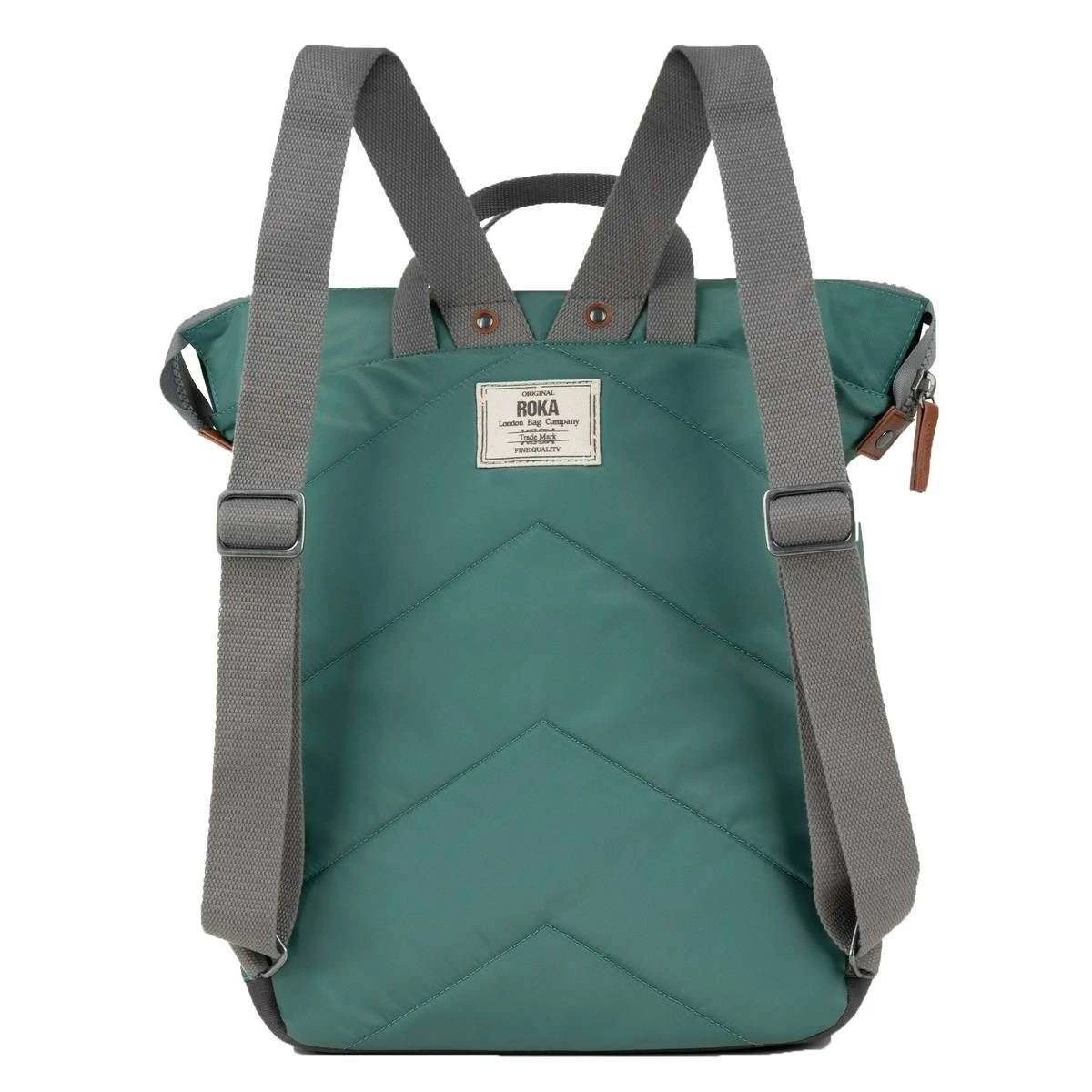 Roka Bantry B Large Sustainable Nylon Backpack - Sage Green - Image 2