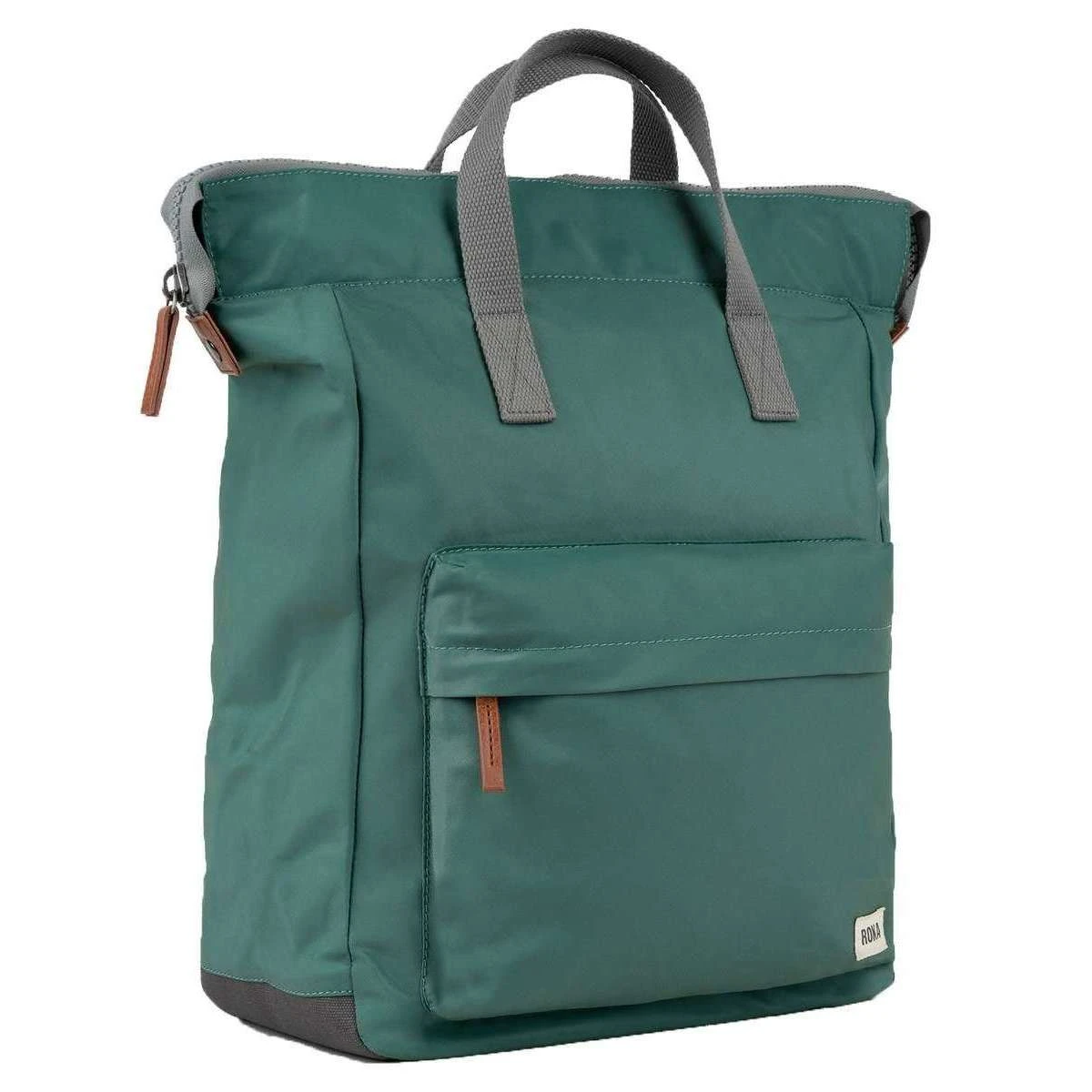 Roka Bantry B Large Sustainable Nylon Backpack - Sage Green - Image 3