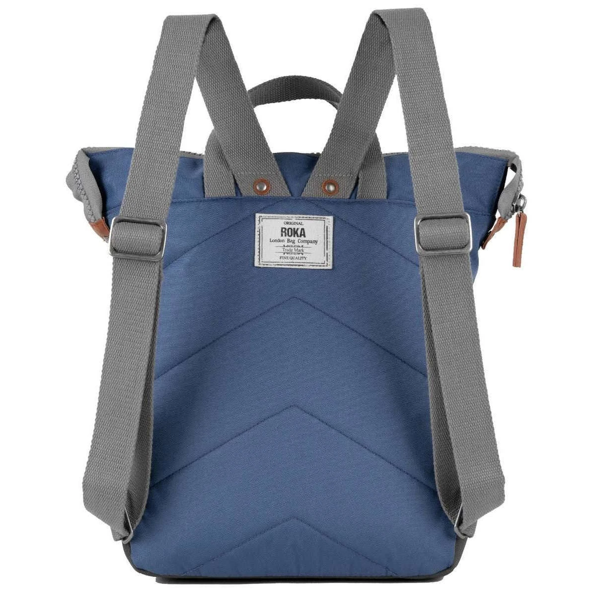 Roka Bantry B Medium Sustainable Canvas Backpack - Burnt Blue - Image 2