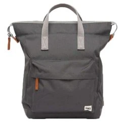 Roka Bantry B Medium Sustainable Canvas Backpack - Carbon Grey