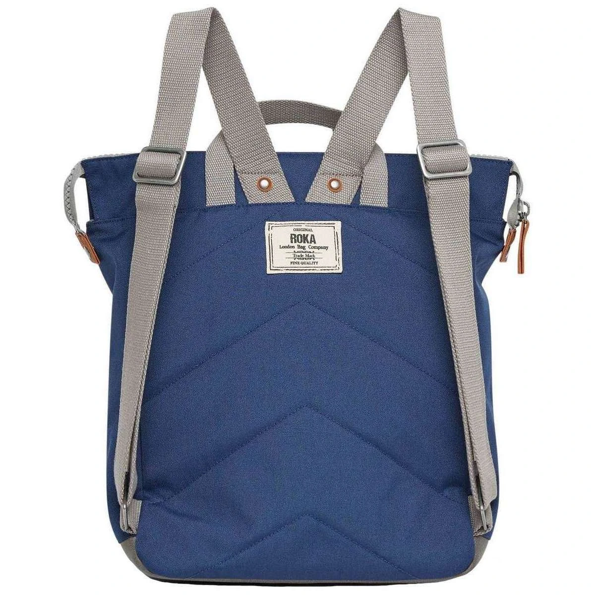 Roka Bantry B Medium Sustainable Canvas Backpack - Mineral Navy - Image 2