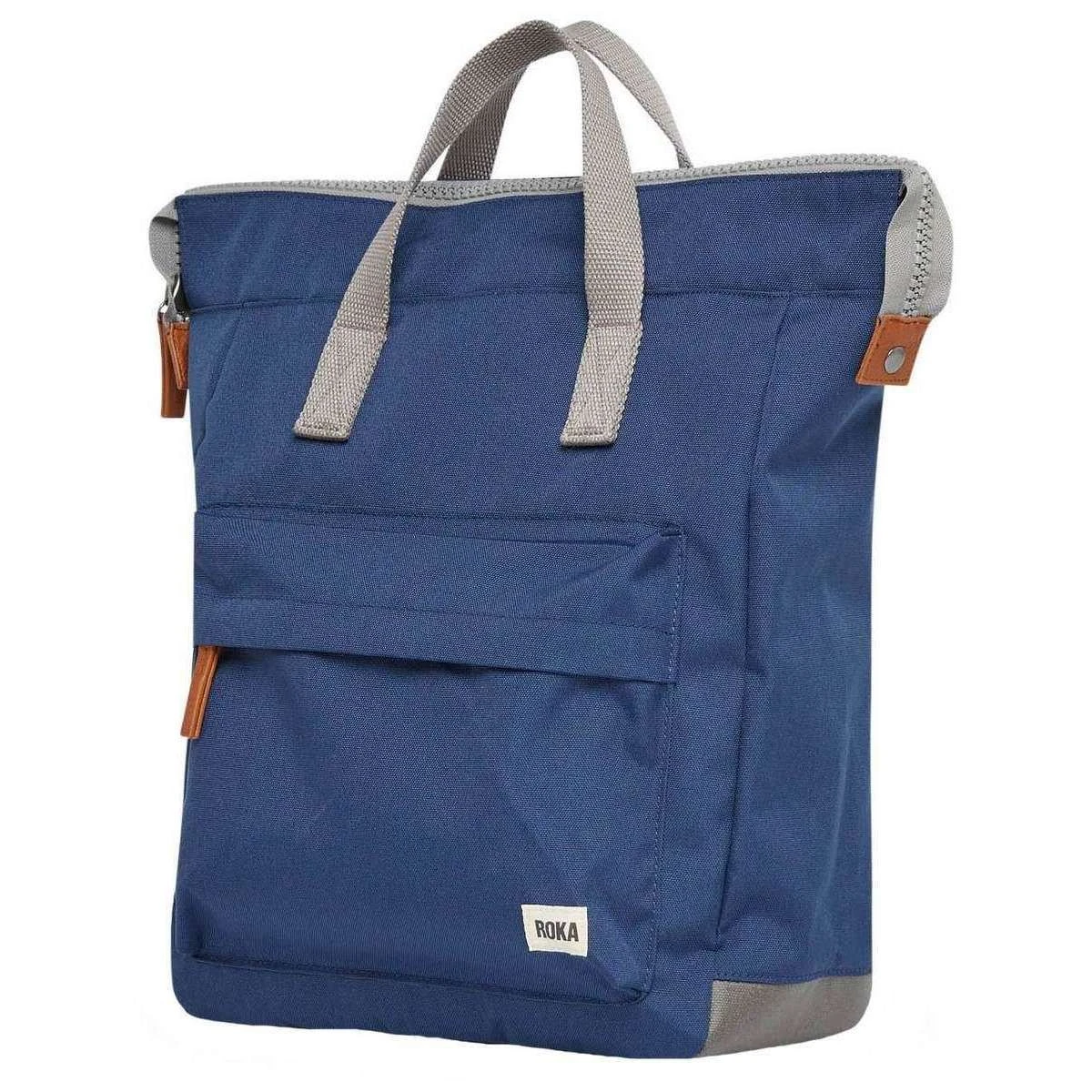 Roka Bantry B Medium Sustainable Canvas Backpack - Mineral Navy - Image 4