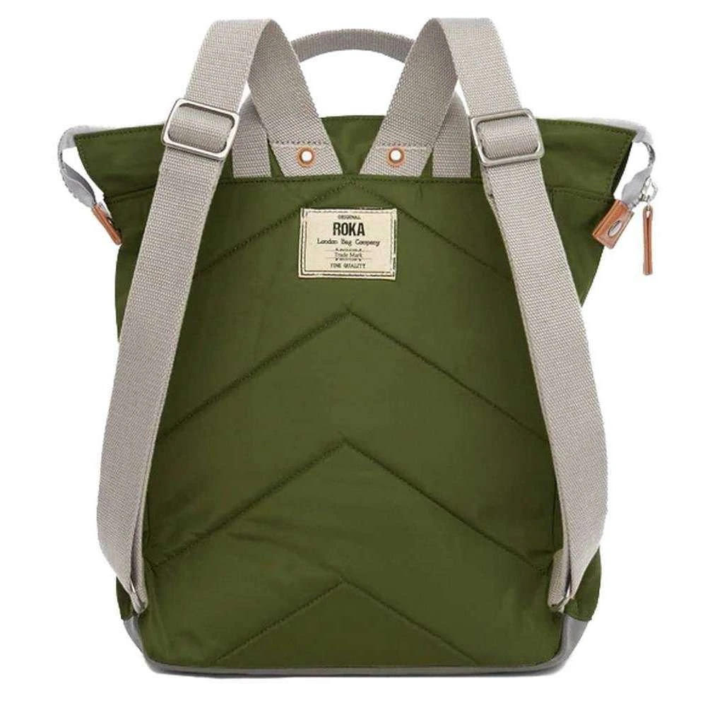 Roka Bantry B Medium Sustainable Nylon Backpack - Avocado Green - Image 3