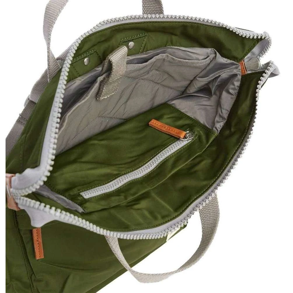 Roka Bantry B Medium Sustainable Nylon Backpack - Avocado Green - Image 4