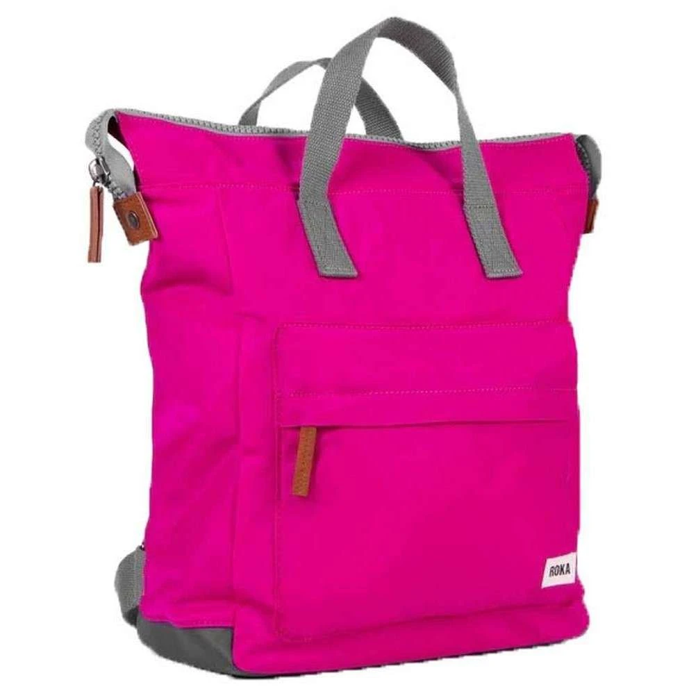 Roka Bantry B Medium Sustainable Nylon Backpack - Candy Pink - Image 3
