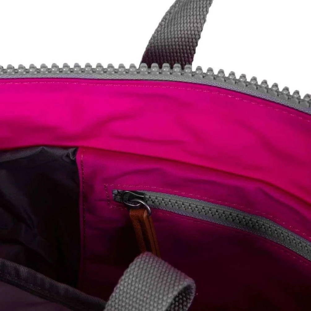 Roka Bantry B Medium Sustainable Nylon Backpack - Candy Pink - Image 5