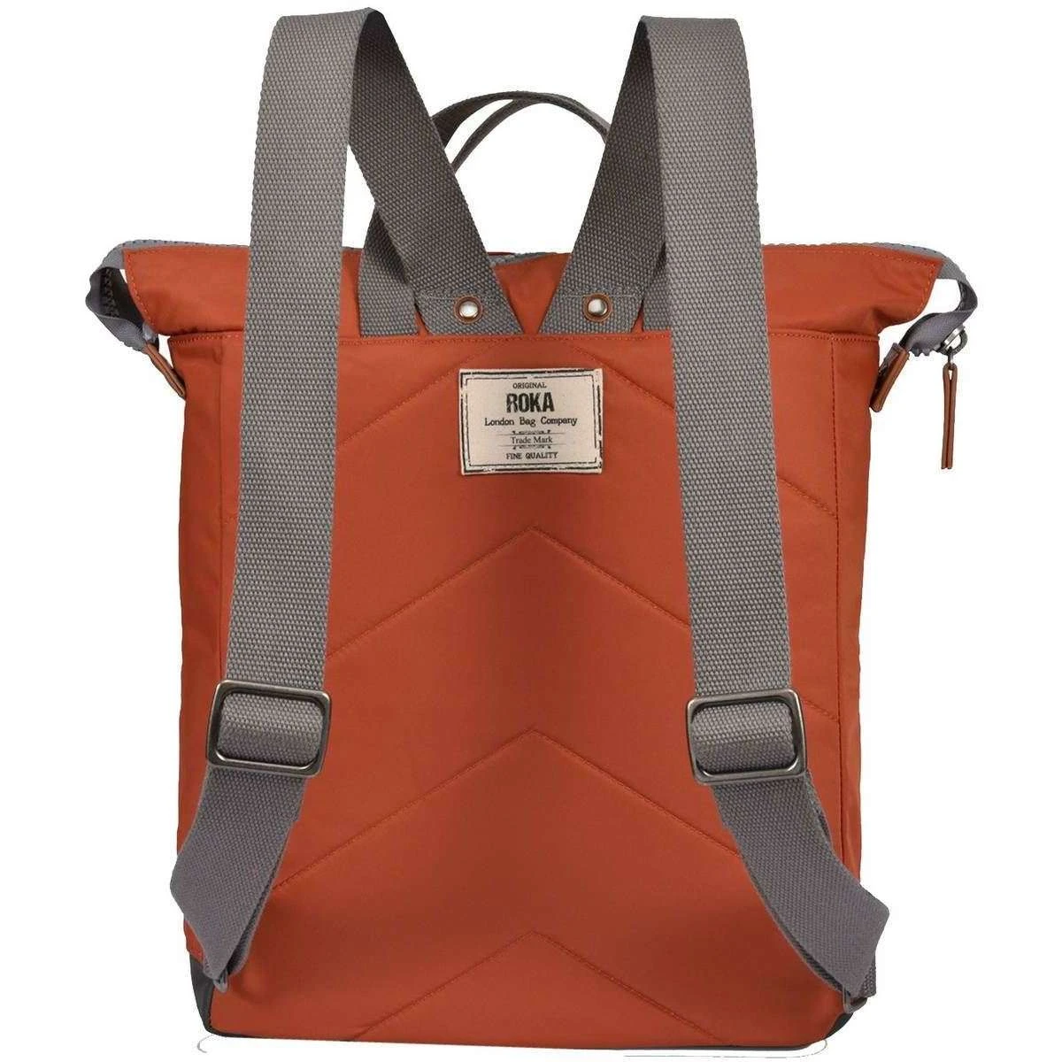 Roka Bantry B Medium Sustainable Nylon Backpack - Ginger Orange - Image 2