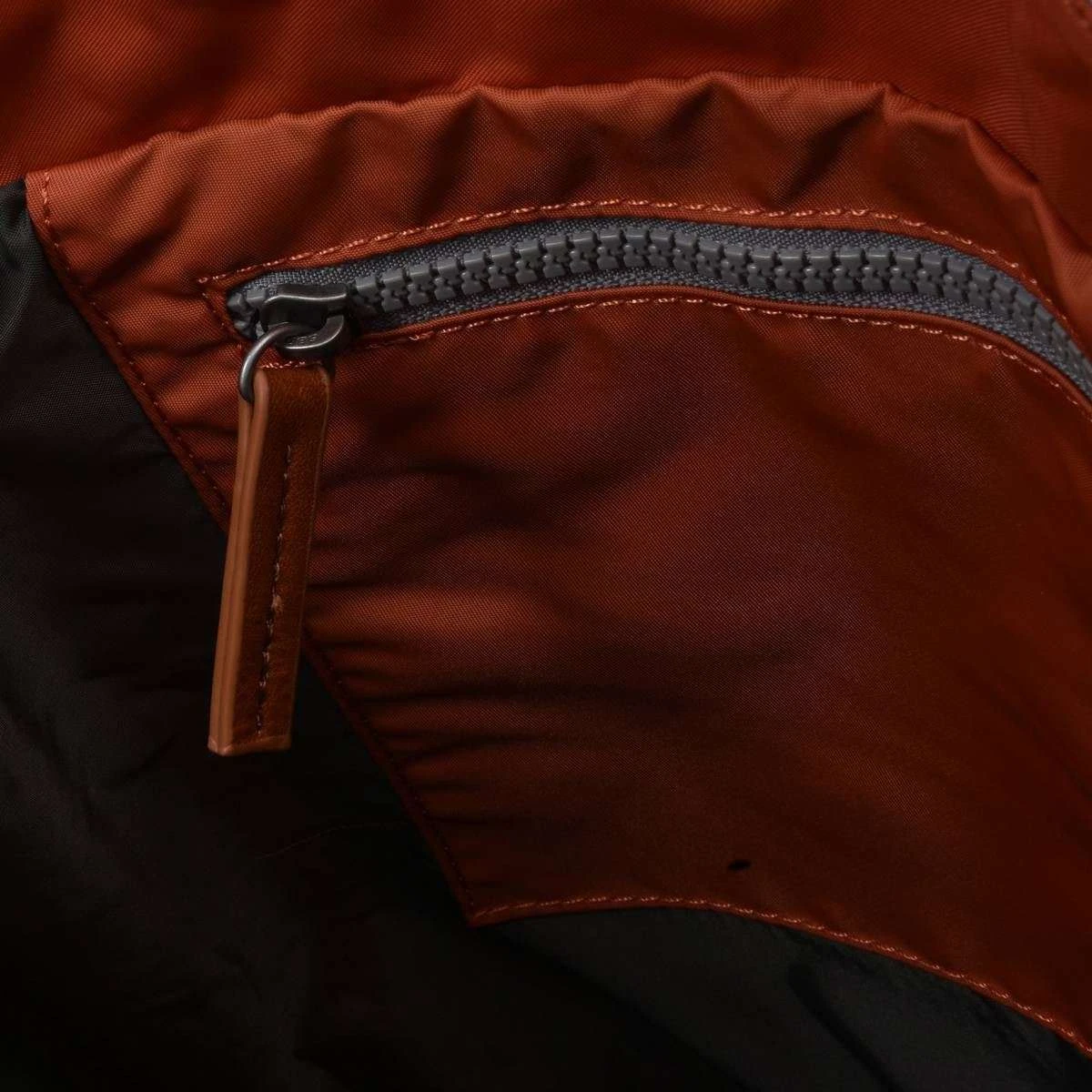 Roka Bantry B Medium Sustainable Nylon Backpack - Ginger Orange - Image 3