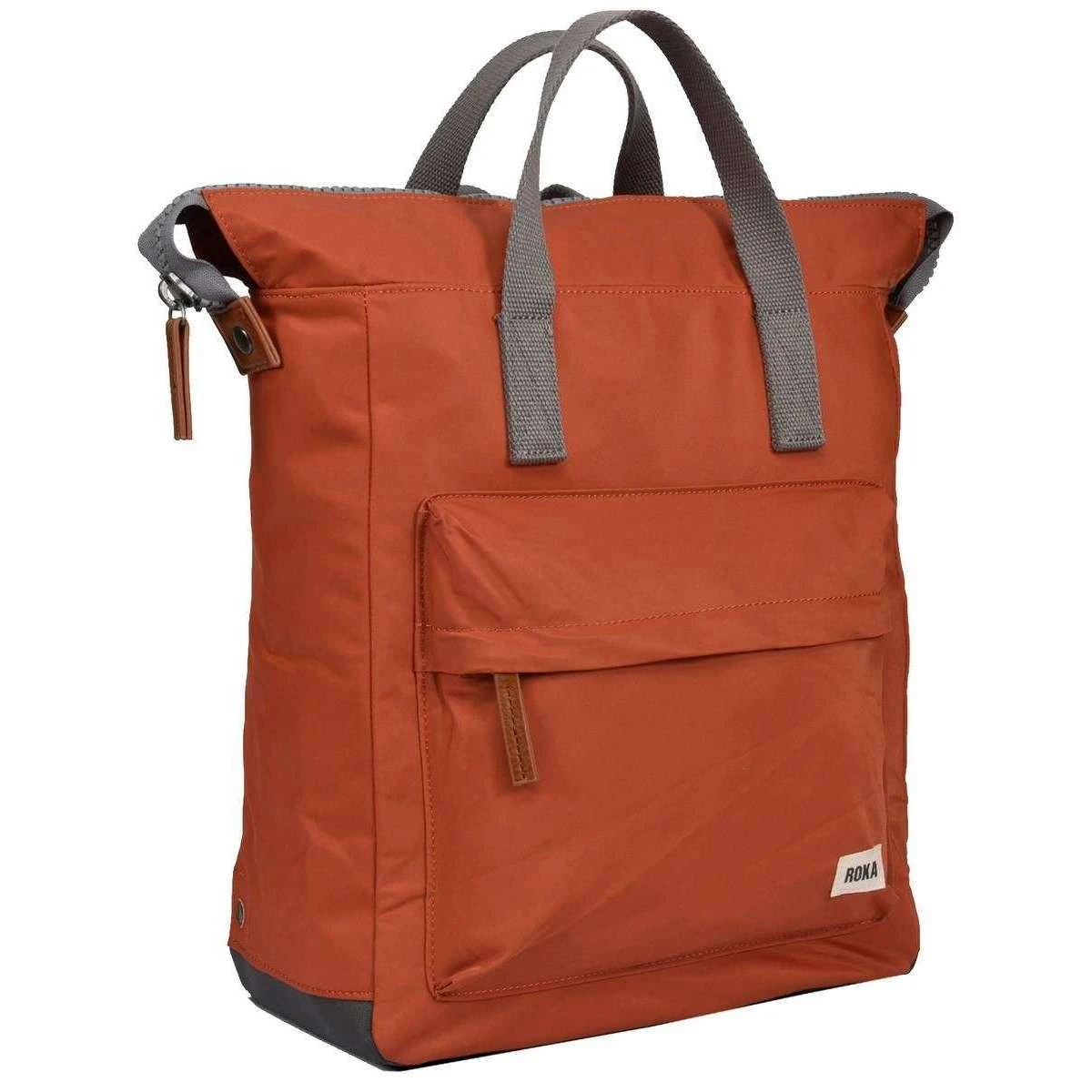 Roka Bantry B Medium Sustainable Nylon Backpack - Ginger Orange - Image 4