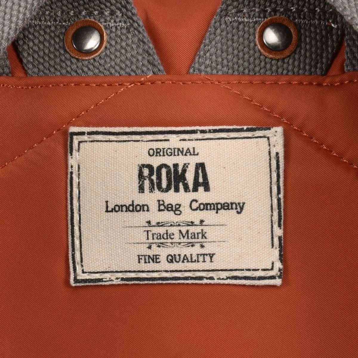 Roka Bantry B Medium Sustainable Nylon Backpack - Ginger Orange - Image 5