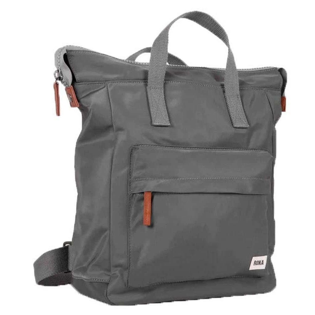 Roka Bantry B Medium Sustainable Nylon Backpack - Graphite Grey - Image 3