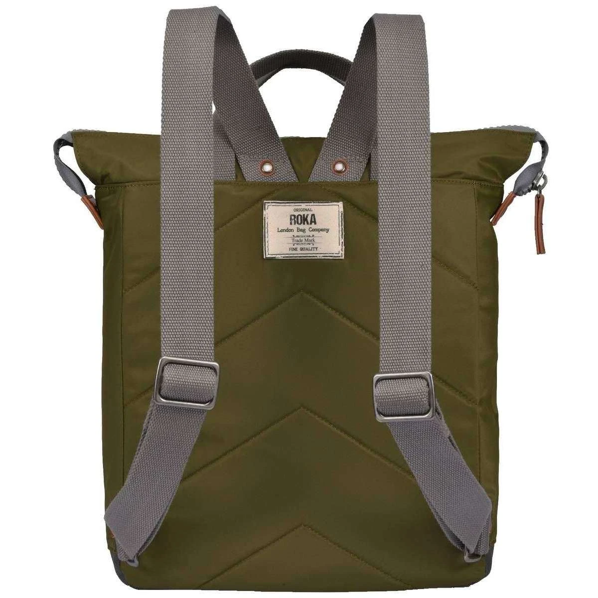 Roka Bantry B Medium Sustainable Nylon Backpack - Military Green - Image 2