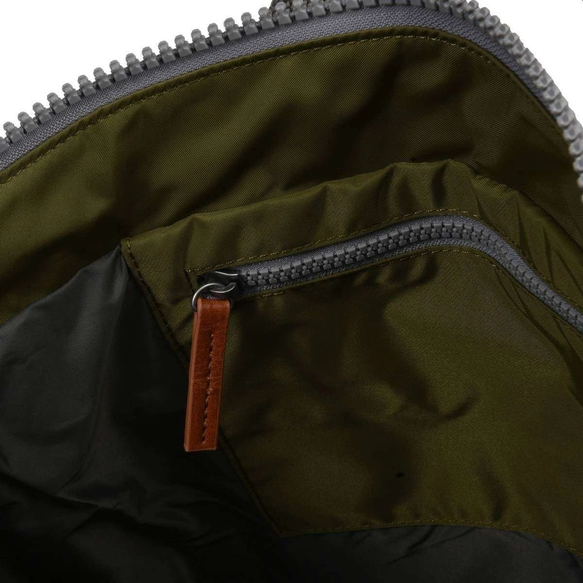 Roka Bantry B Medium Sustainable Nylon Backpack - Military Green - Image 3
