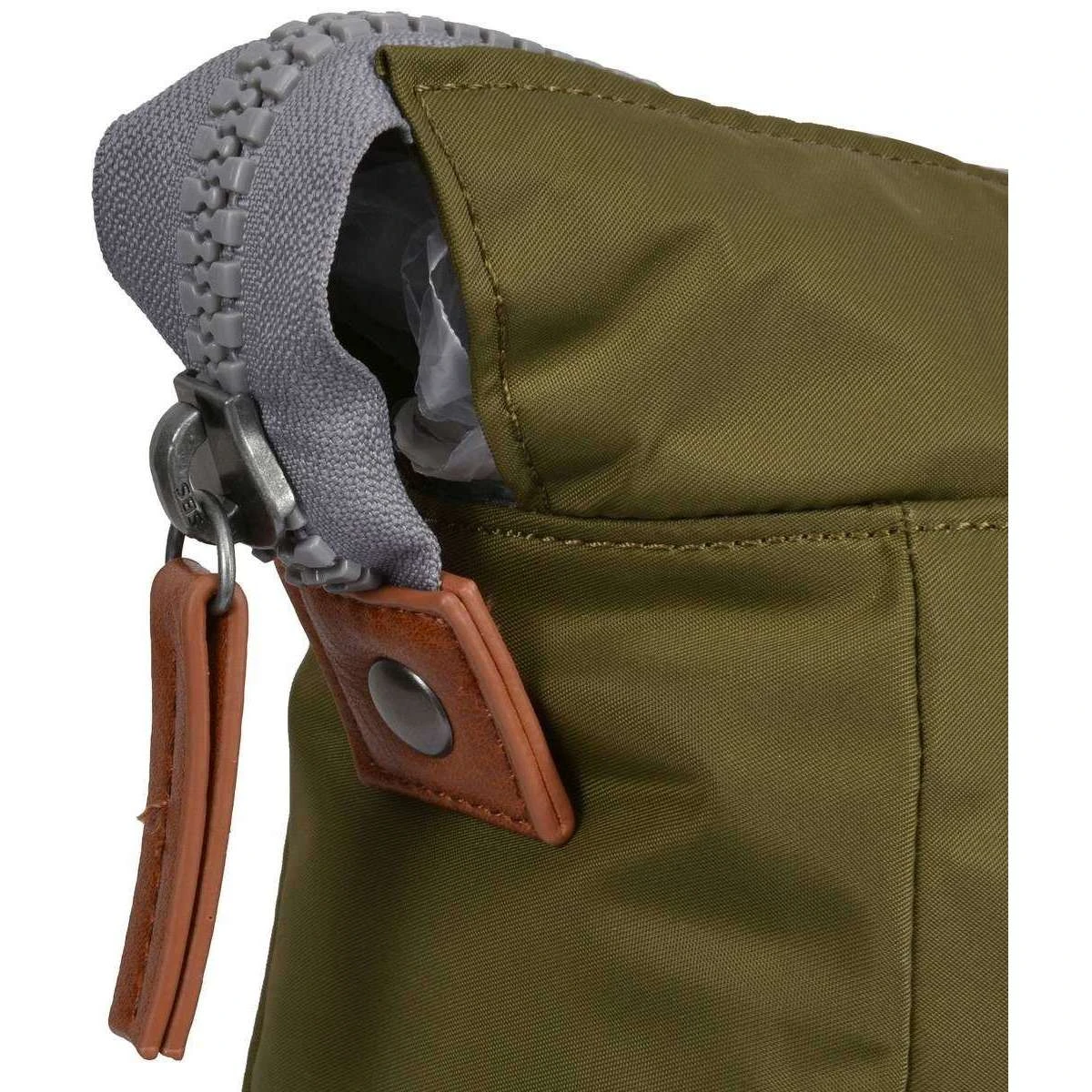 Roka Bantry B Medium Sustainable Nylon Backpack - Military Green - Image 7