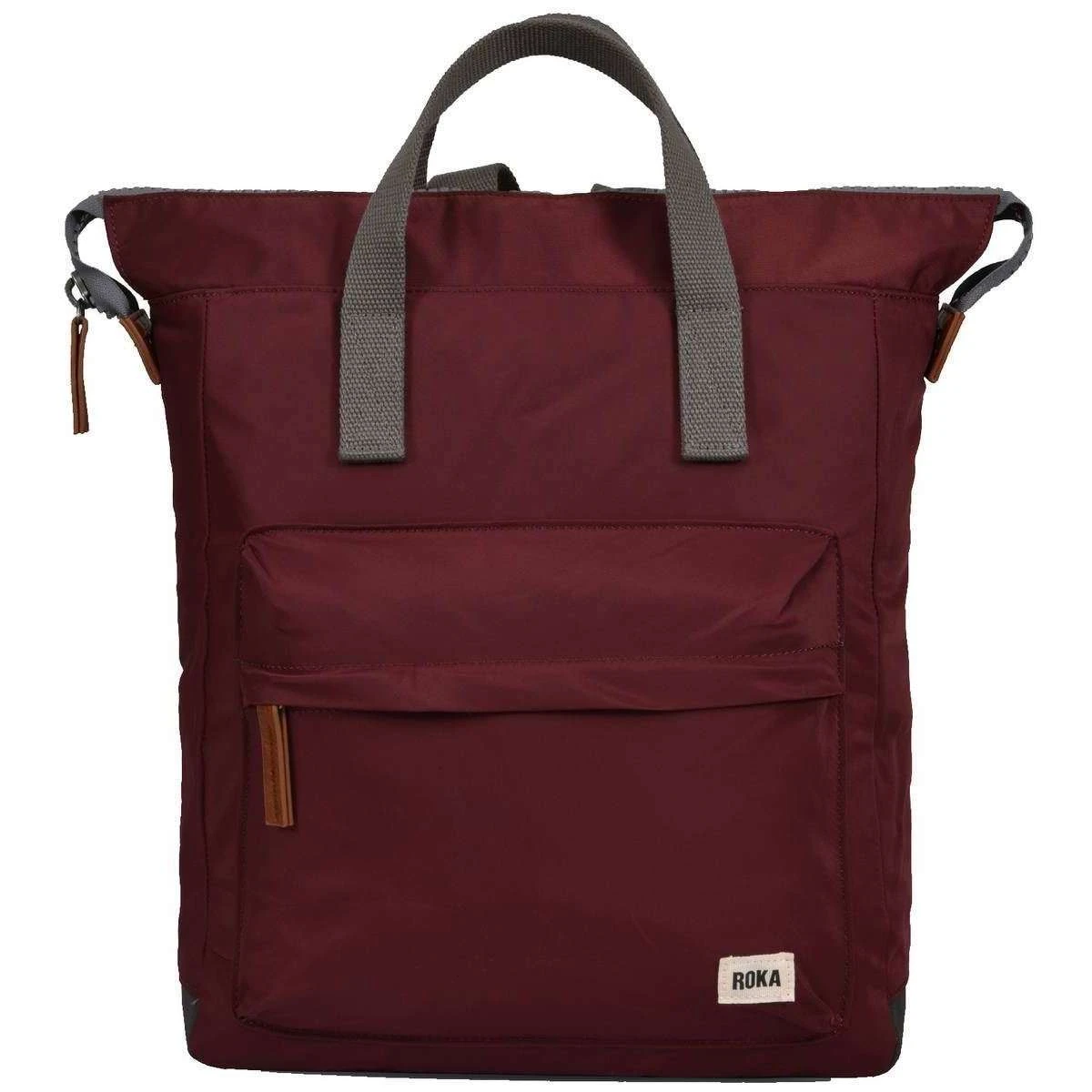 Roka Bantry B Medium Sustainable Nylon Backpack - Port Red - Image 8