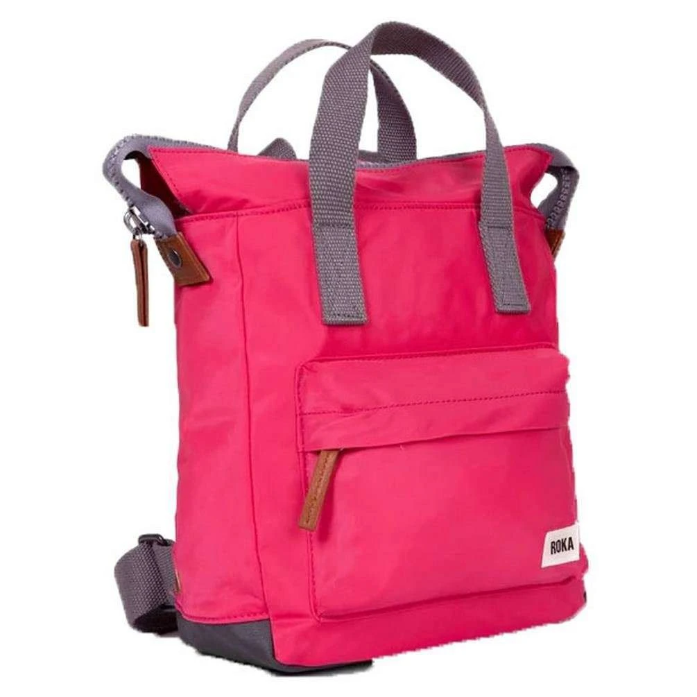 Roka Bantry B Medium Sustainable Nylon Backpack - Raspberry Pink - Image 3