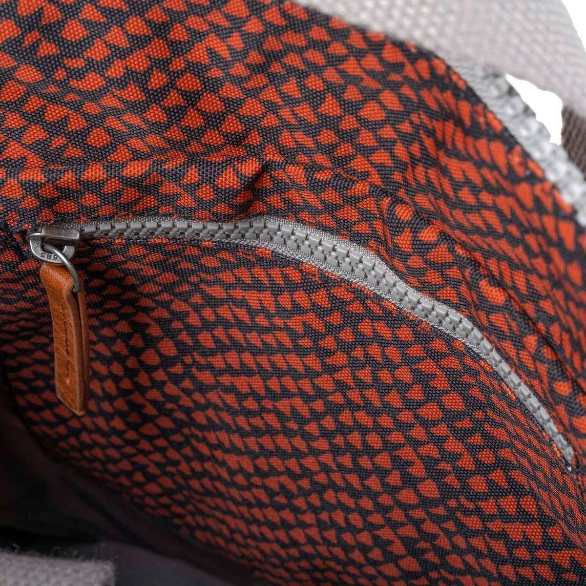 Roka Bantry B Small Snake Print Sustainable Canvas Backpack - Ginger Orange - Image 3