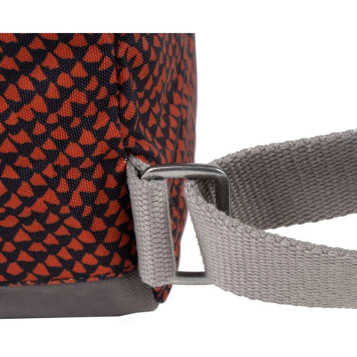 Roka Bantry B Small Snake Print Sustainable Canvas Backpack - Ginger Orange - Image 6