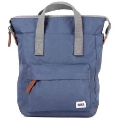 Roka Bantry B Small Sustainable Canvas Backpack - Airforce Navy