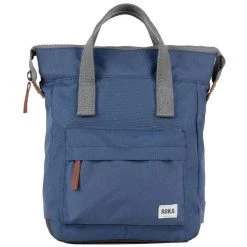 Roka Bantry B Small Sustainable Canvas Backpack - Burnt Blue