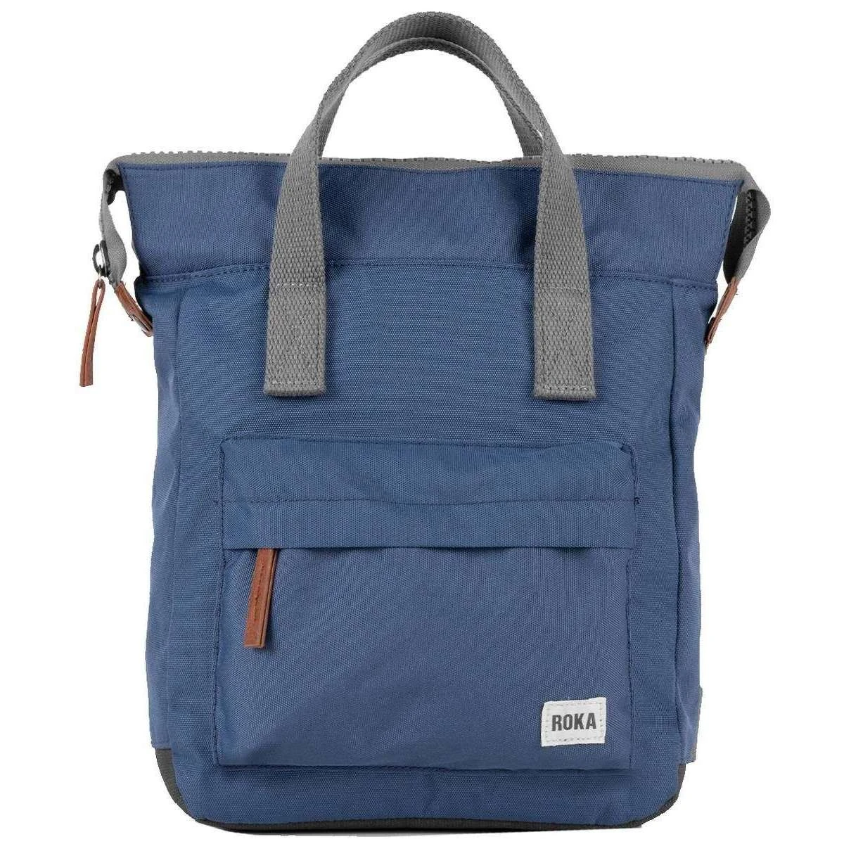 Roka Bantry B Small Sustainable Canvas Backpack - Burnt Blue