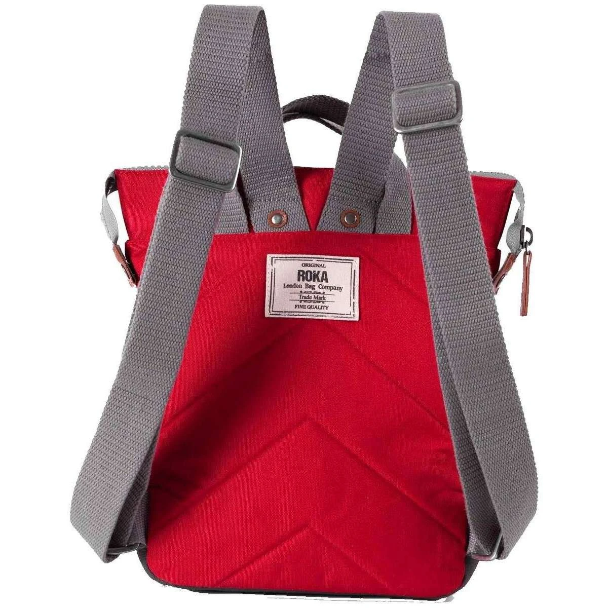 Roka Bantry B Small Sustainable Canvas Backpack - Mars Red - Image 2