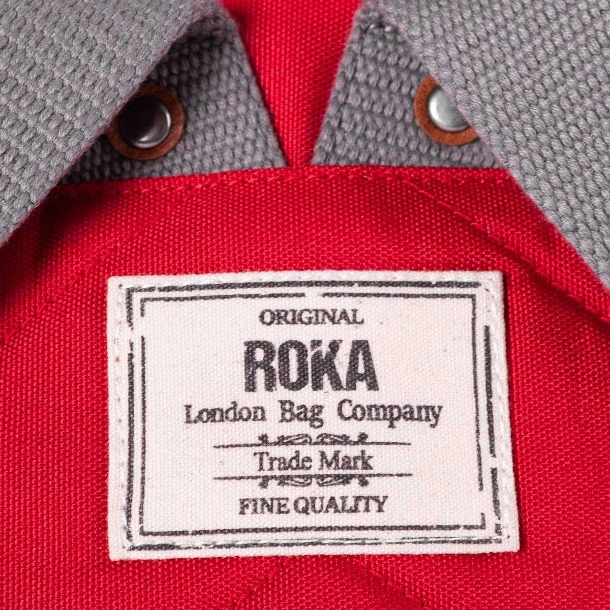 Roka Bantry B Small Sustainable Canvas Backpack - Mars Red - Image 5