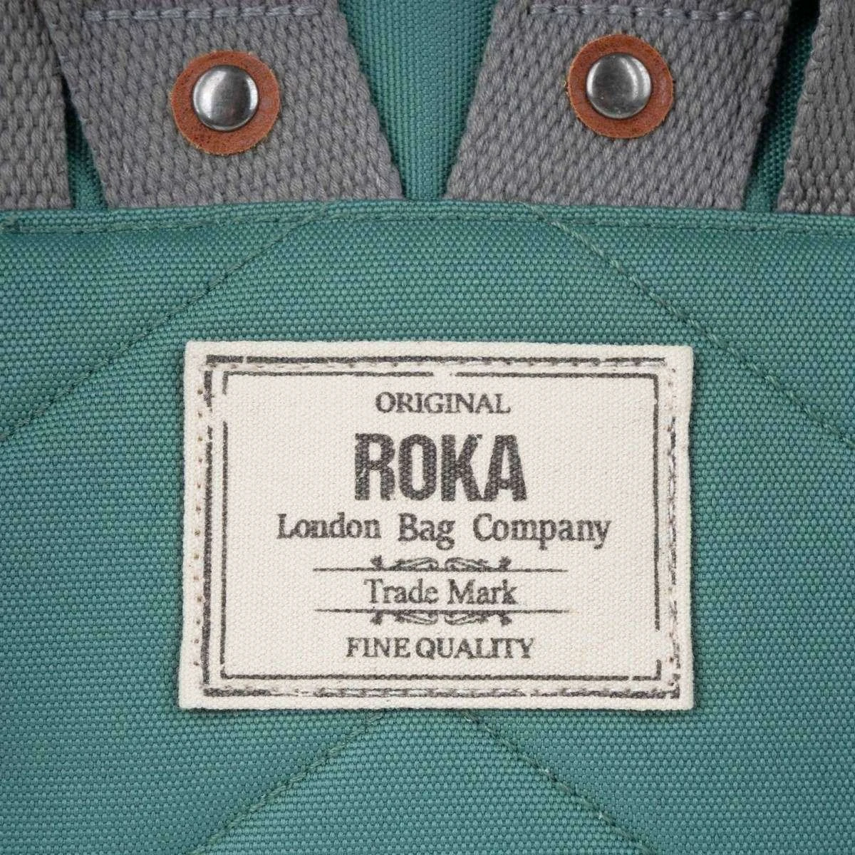 Roka Bantry B Small Sustainable Canvas Backpack - Sage Green - Image 7