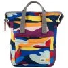Roka Bantry B Small Sustainable Canvas Camo Backpack - Multi-colour