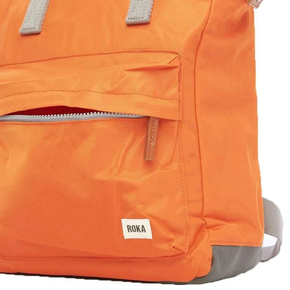 Roka Bantry B Small Sustainable Nylon Backpack - Burnt Orange - Image 6