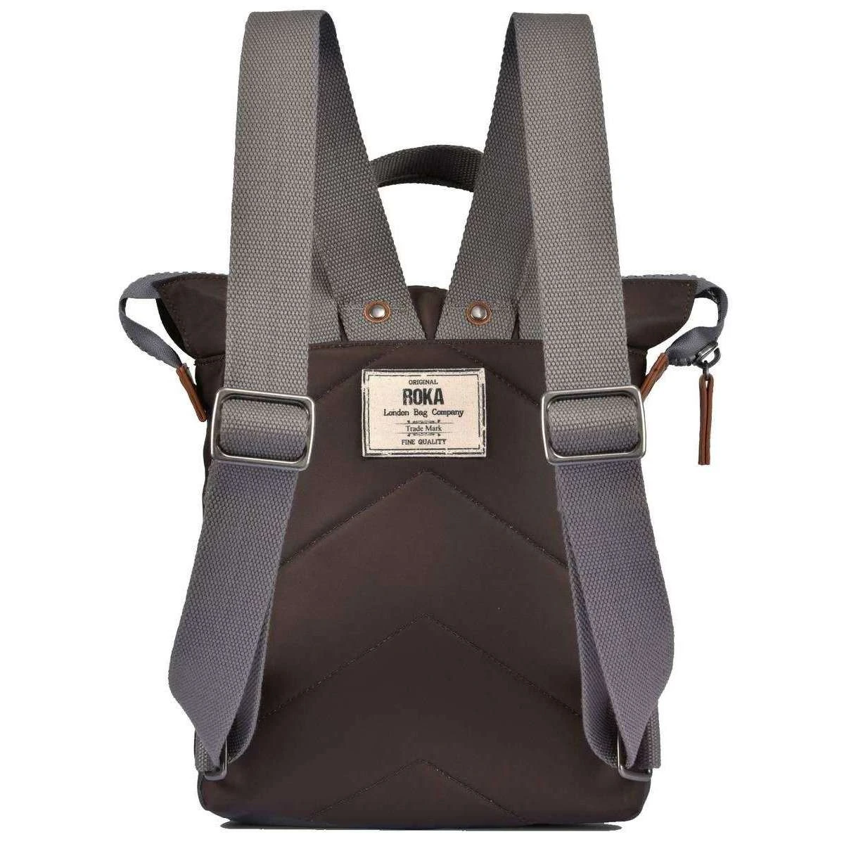 Roka Bantry B Small Sustainable Nylon Backpack - Dark Chocolate - Image 2
