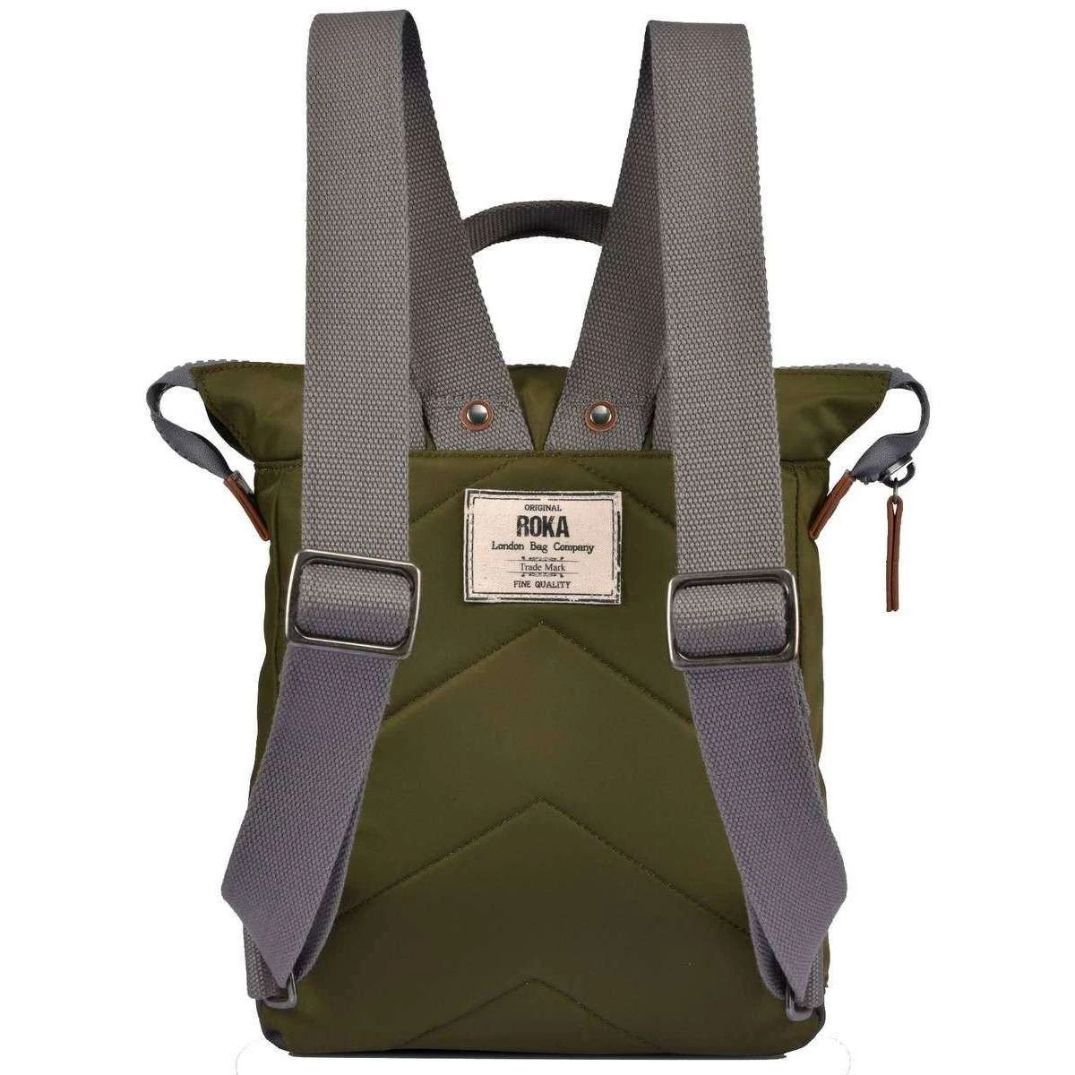 Roka Bantry B Small Sustainable Nylon Backpack - Military Green - Image 2