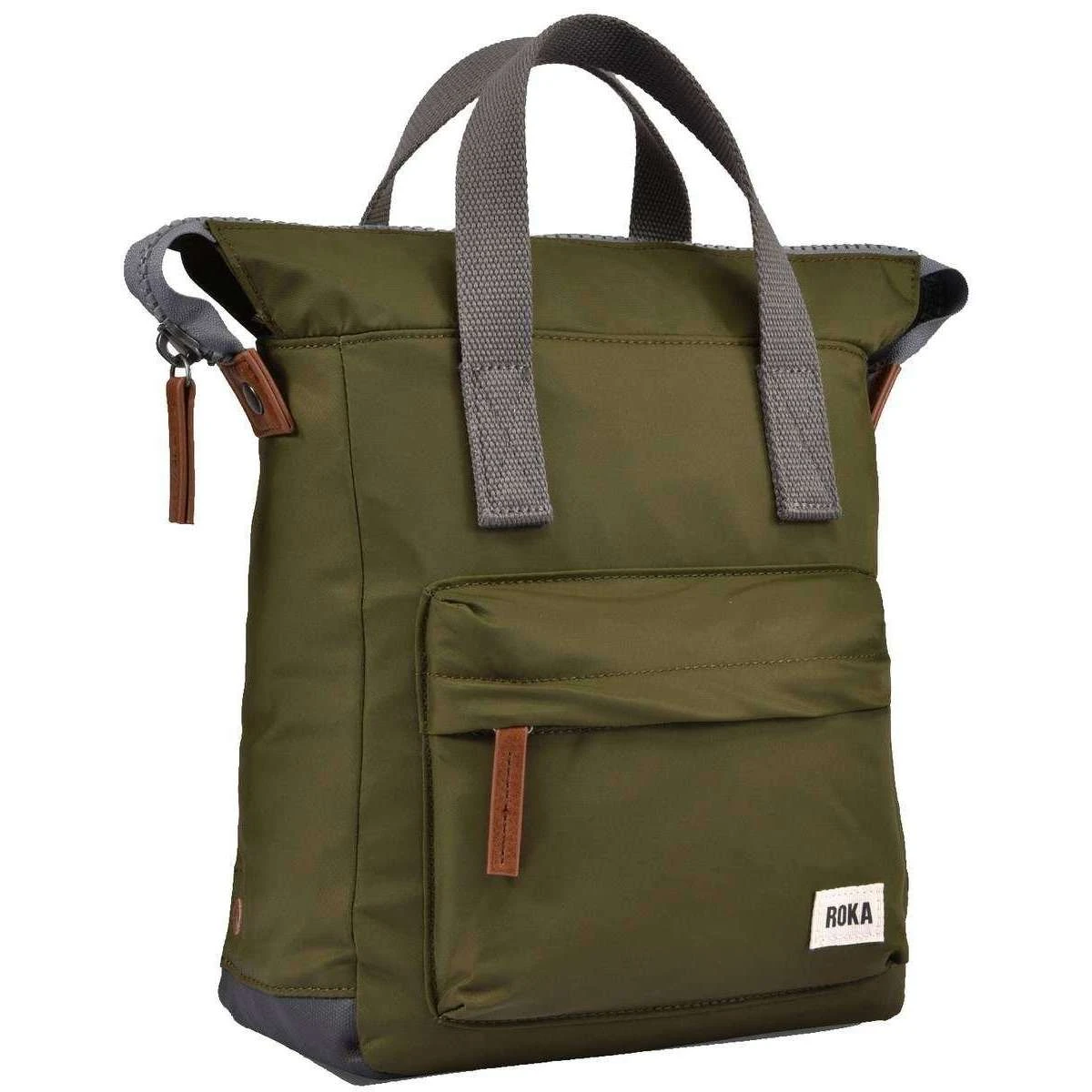 Roka Bantry B Small Sustainable Nylon Backpack - Military Green - Image 4