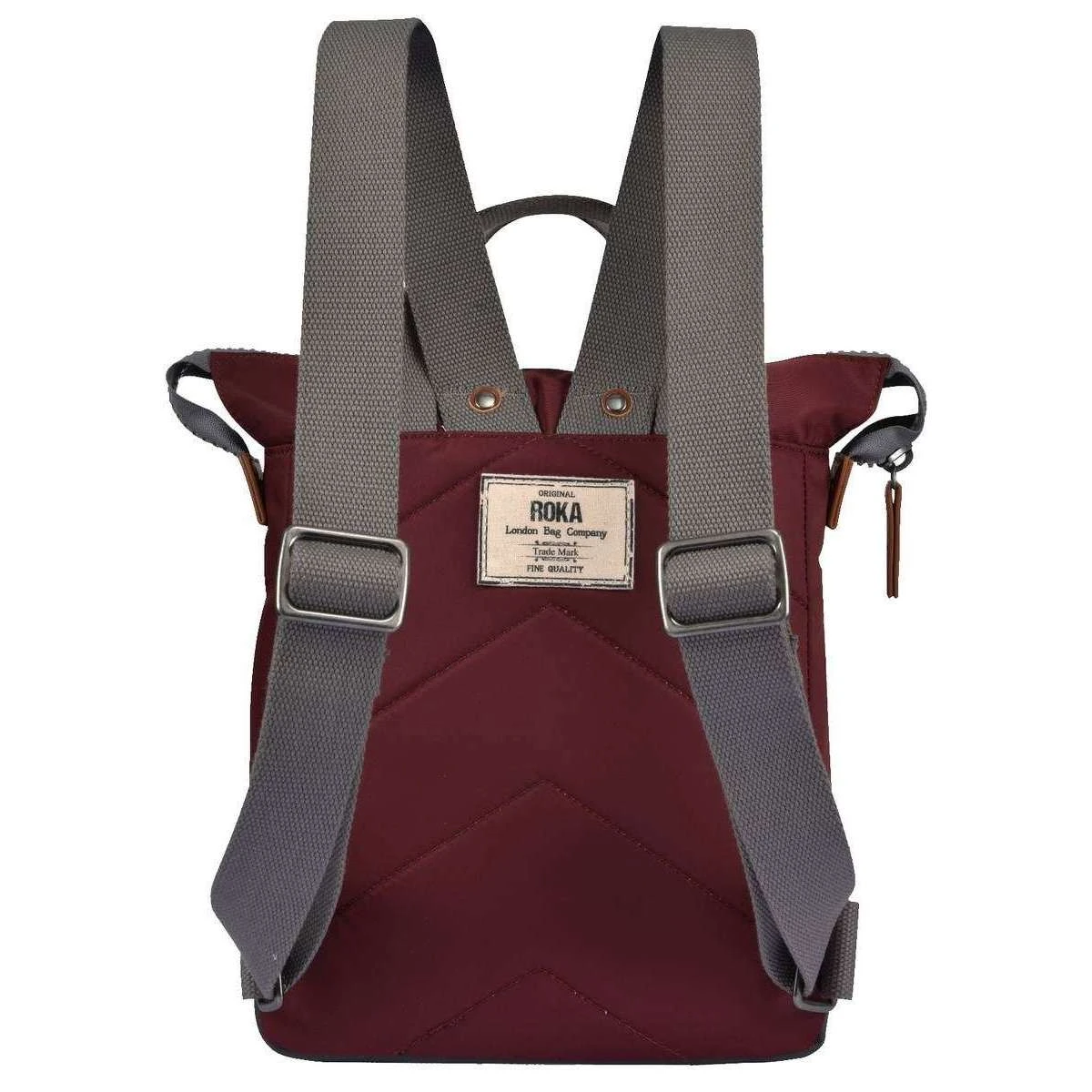 Roka Bantry B Small Sustainable Nylon Backpack - Port Red - Image 2