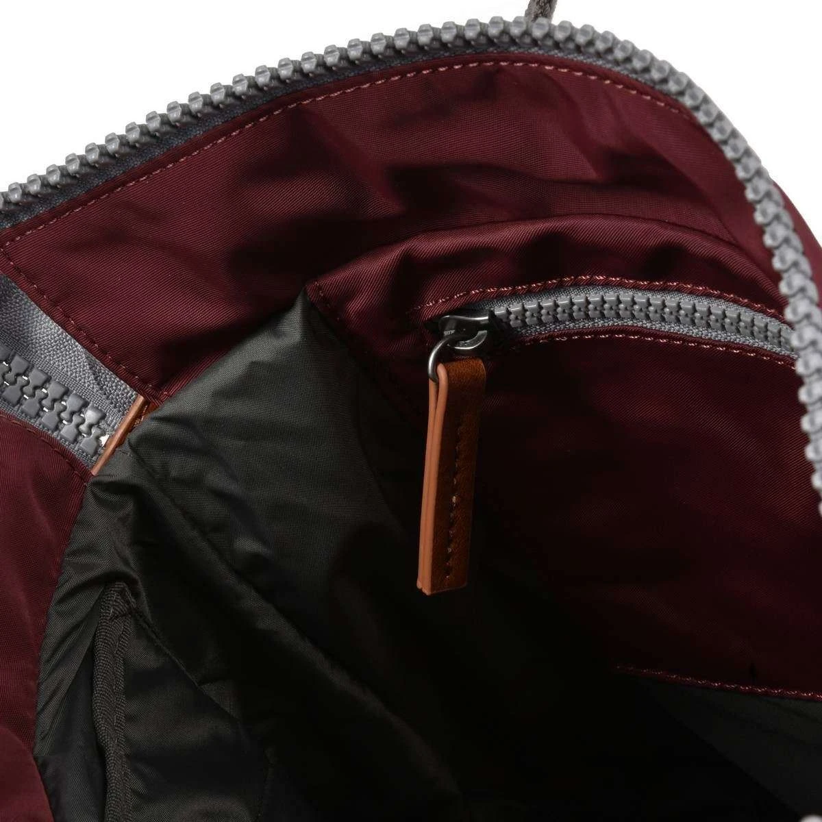 Roka Bantry B Small Sustainable Nylon Backpack - Port Red - Image 3