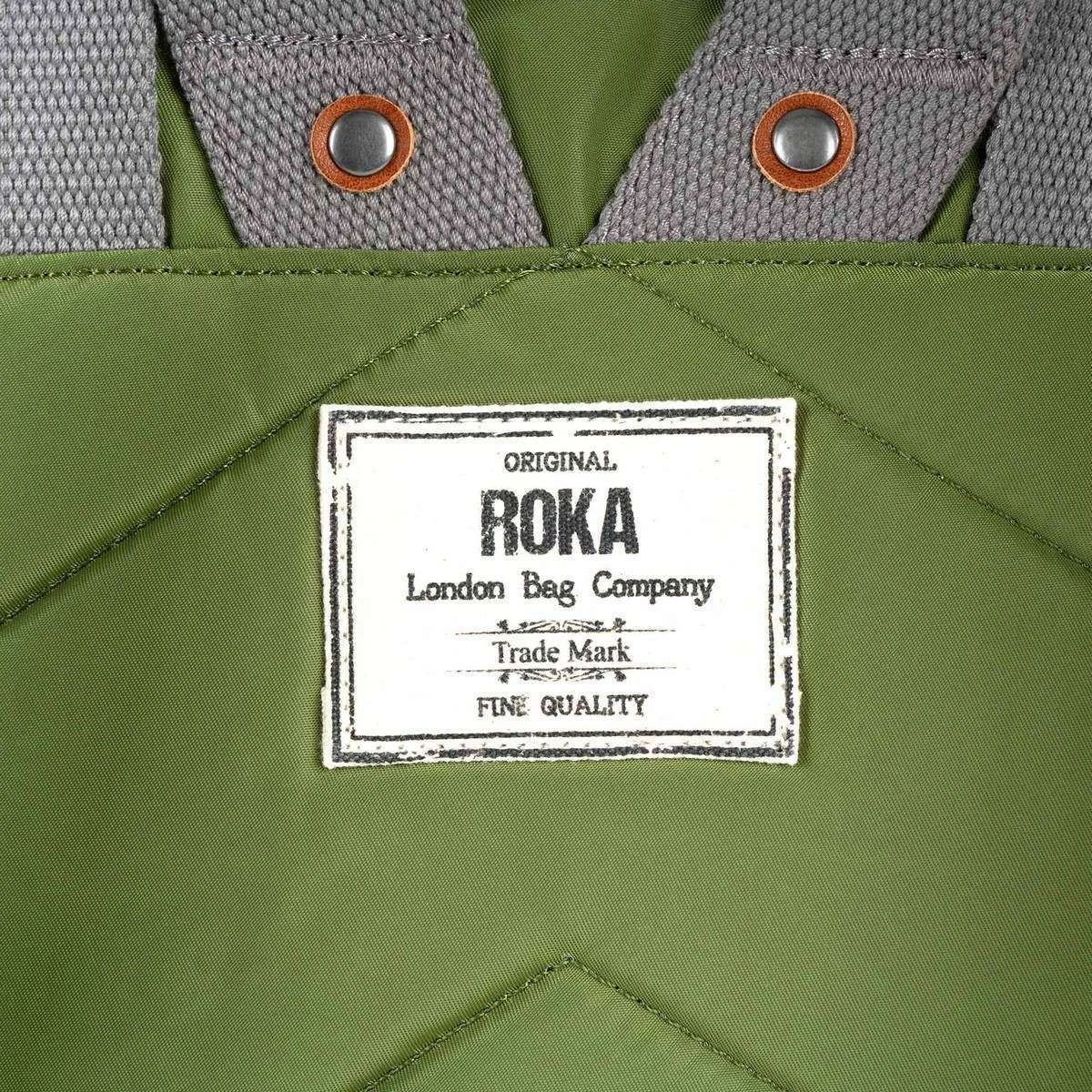 Roka Bayswater B Medium Sustainable Nylon Backpack - Avocado Green - Image 5