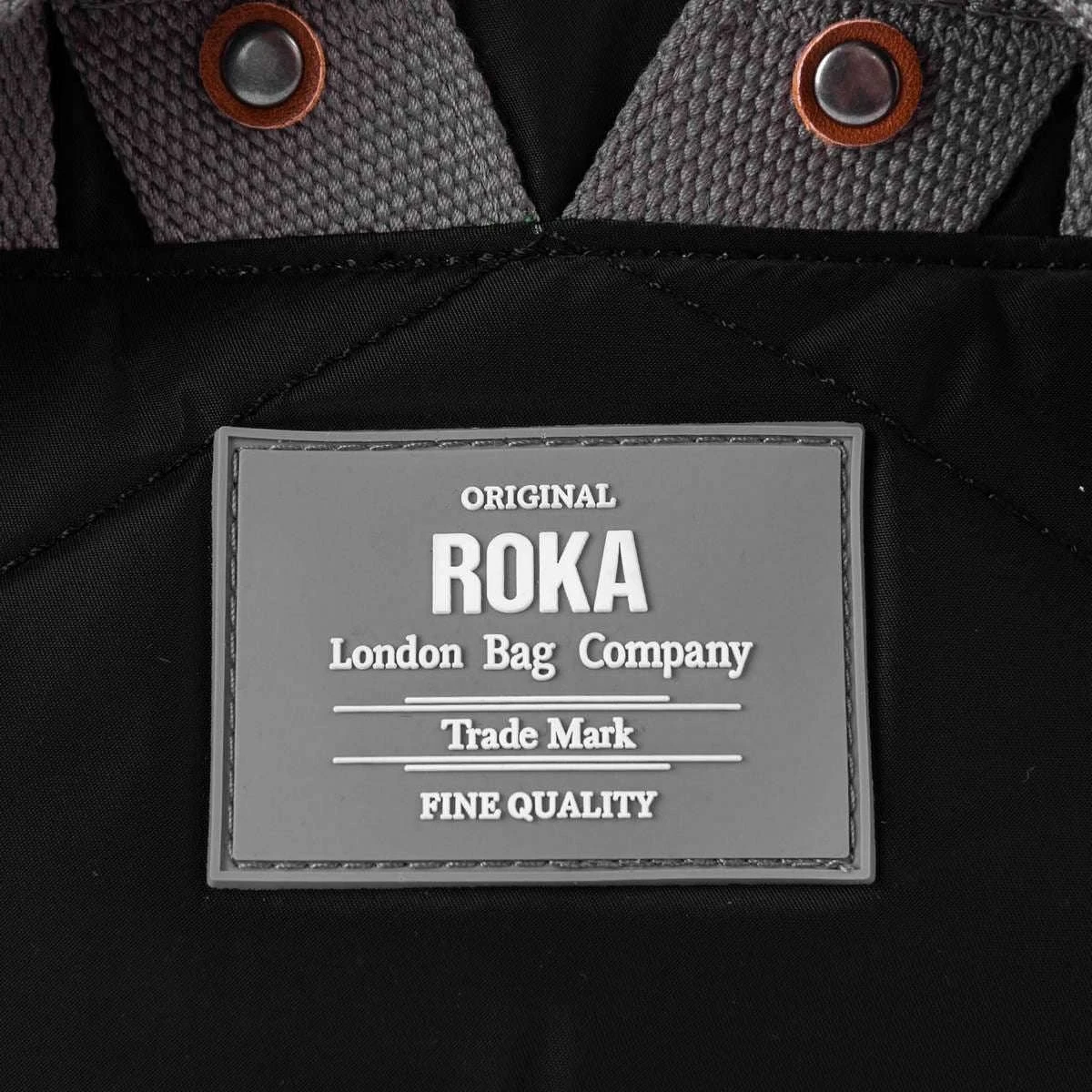 Roka Camden A Medium Sustainable Nylon Backpack - Caprinha Black - Image 5