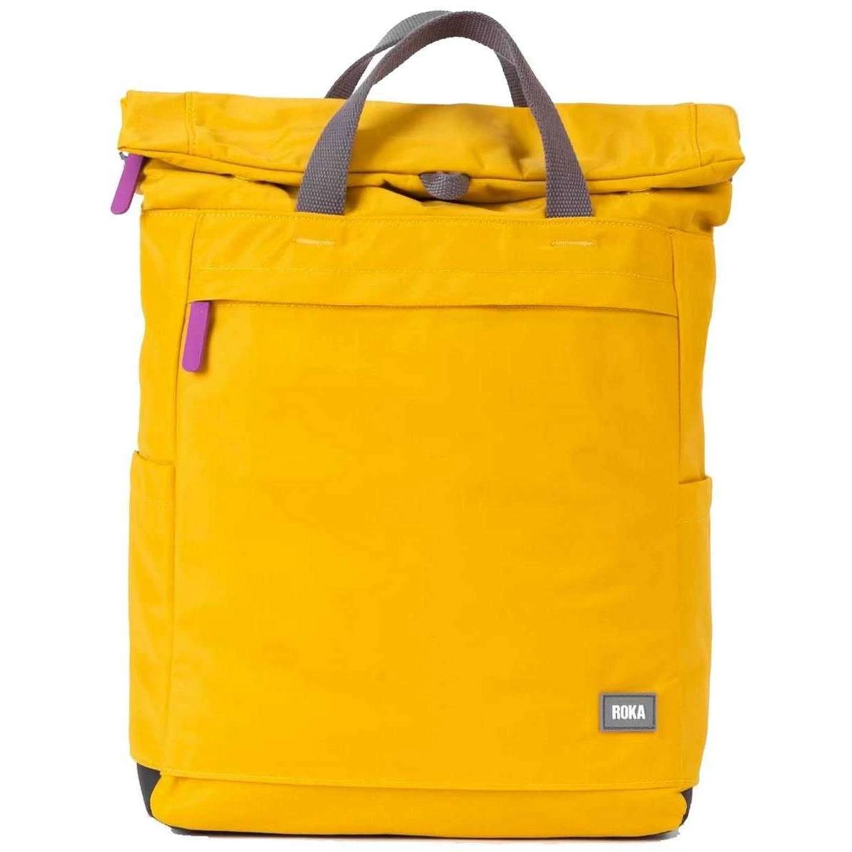 Roka Camden A Medium Sustainable Nylon Backpack - Pina Colada Yellow