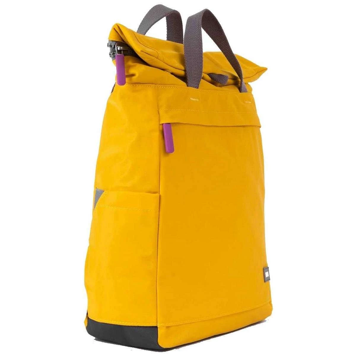 Roka Camden A Medium Sustainable Nylon Backpack - Pina Colada Yellow - Image 4