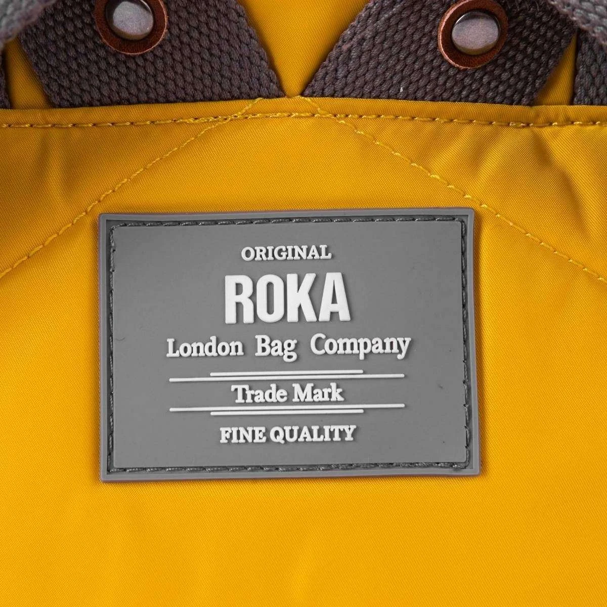 Roka Camden A Medium Sustainable Nylon Backpack - Pina Colada Yellow - Image 5