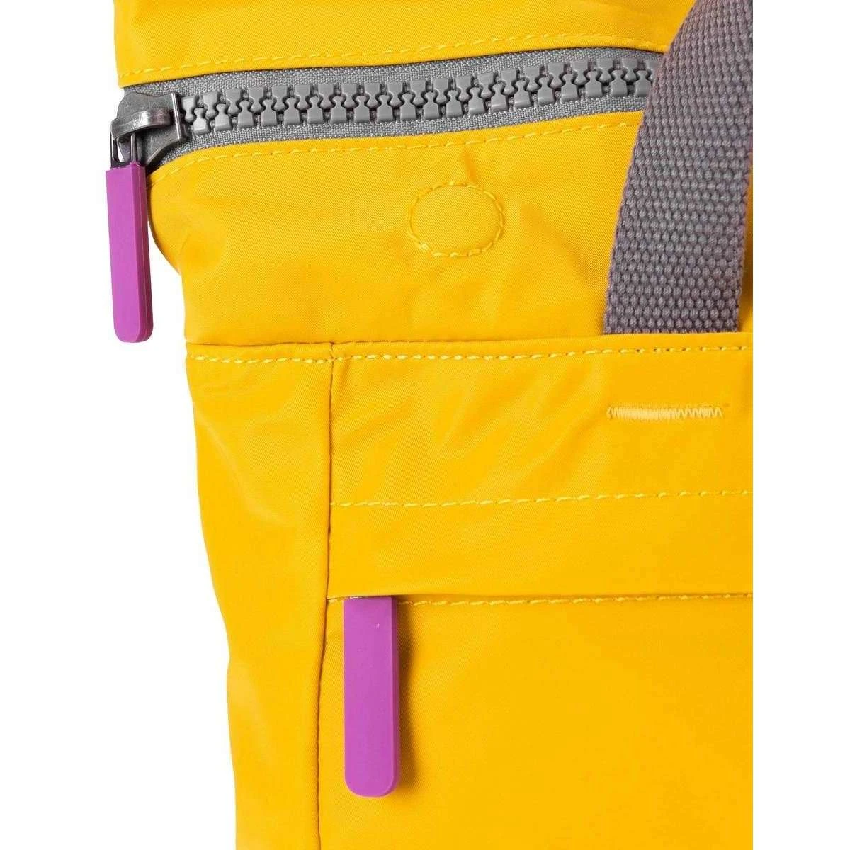 Roka Camden A Medium Sustainable Nylon Backpack - Pina Colada Yellow - Image 7