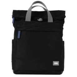 Roka Camden A Small Sustainable Nylon Backpack - Caprinha Black