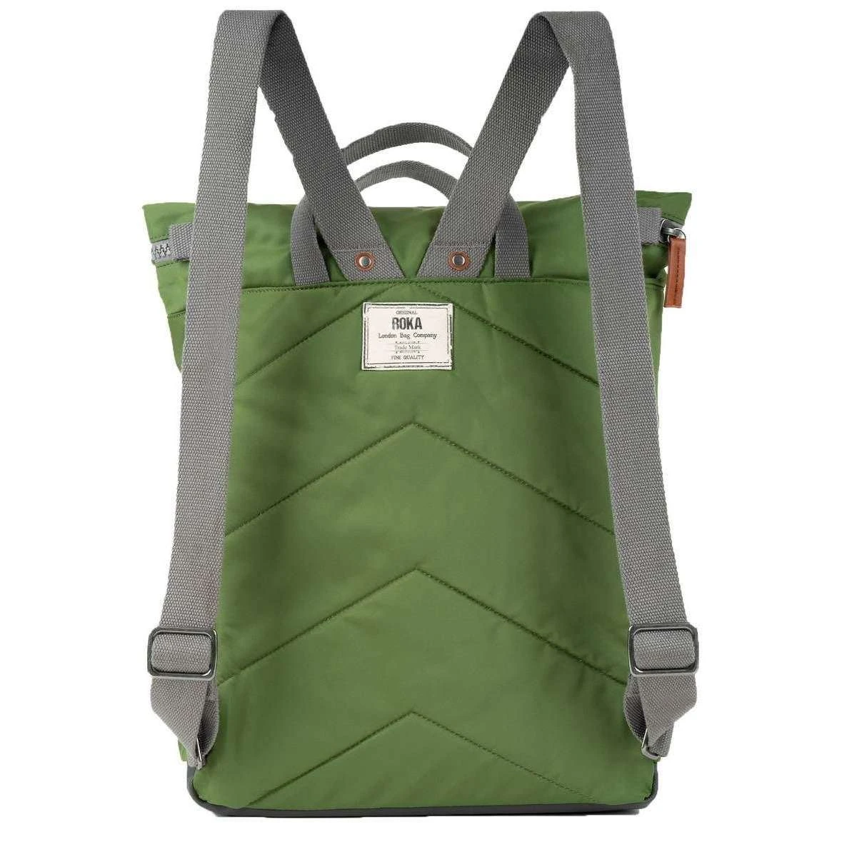 Roka Canfield B Large Sustainable Nylon Backpack - Avocado Green - Image 2