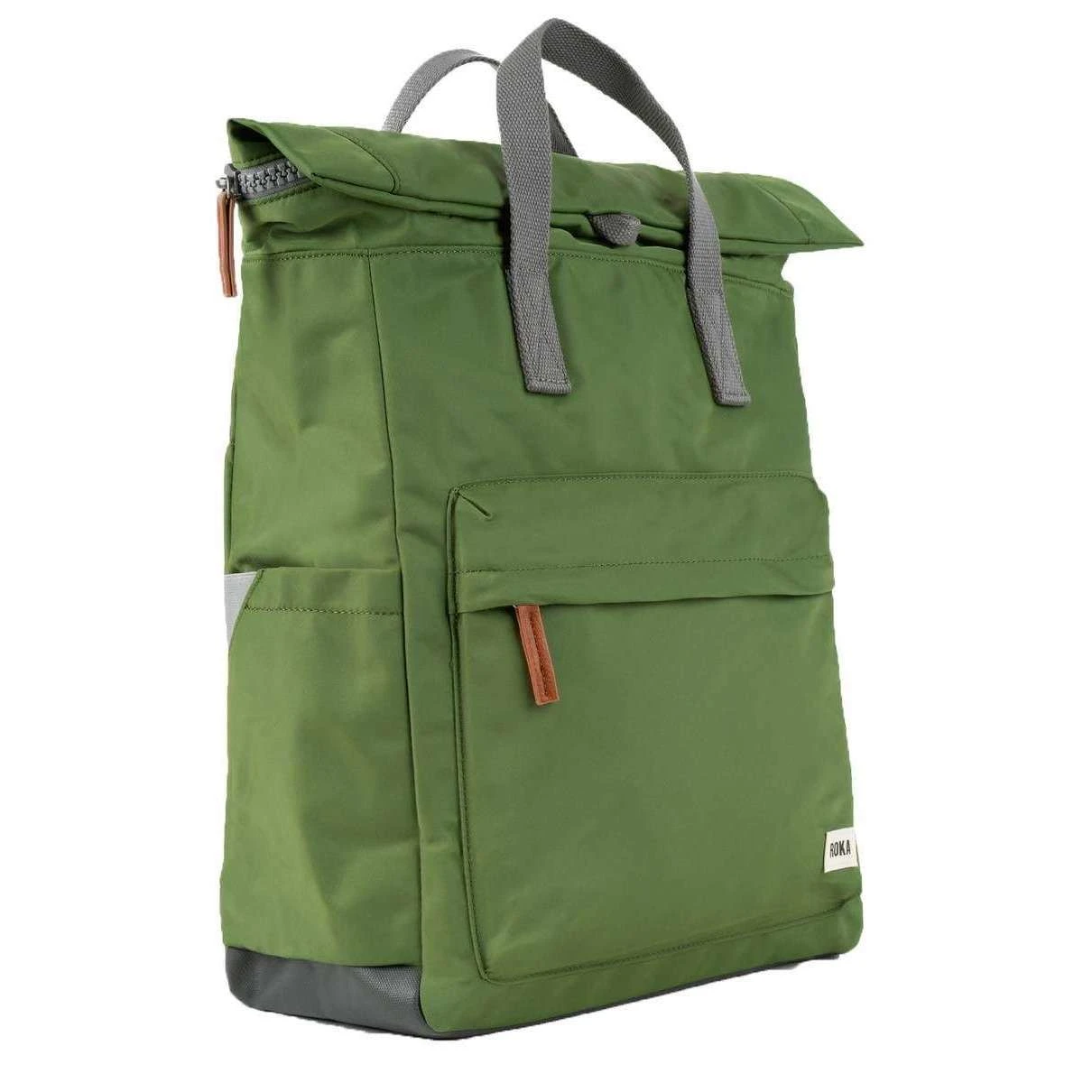 Roka Canfield B Large Sustainable Nylon Backpack - Avocado Green - Image 3