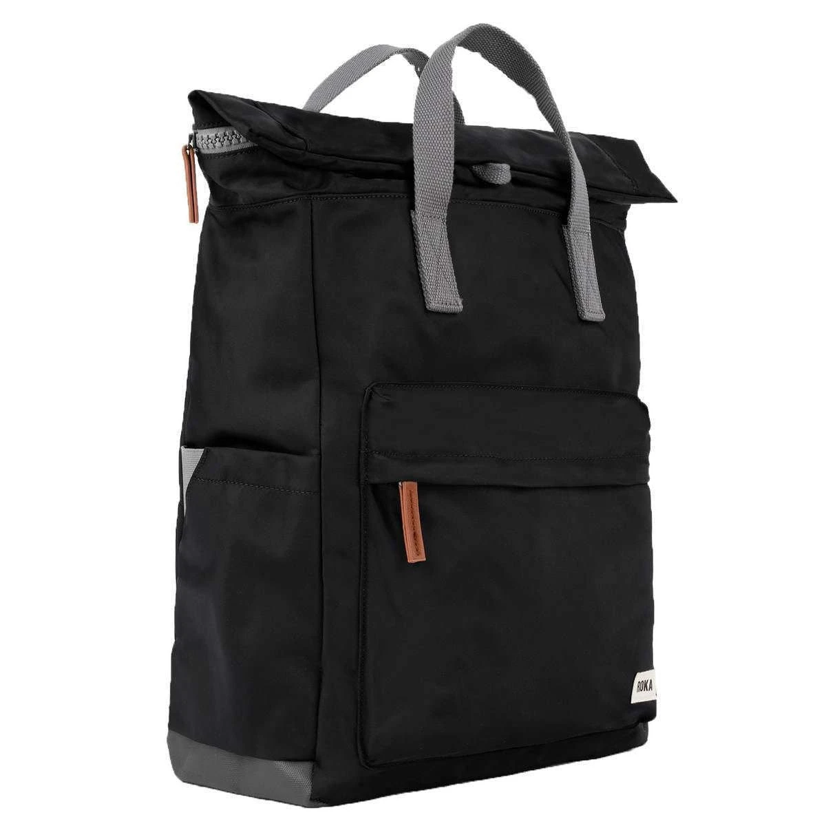 Roka Canfield B Large Sustainable Nylon Backpack - Black - Image 3