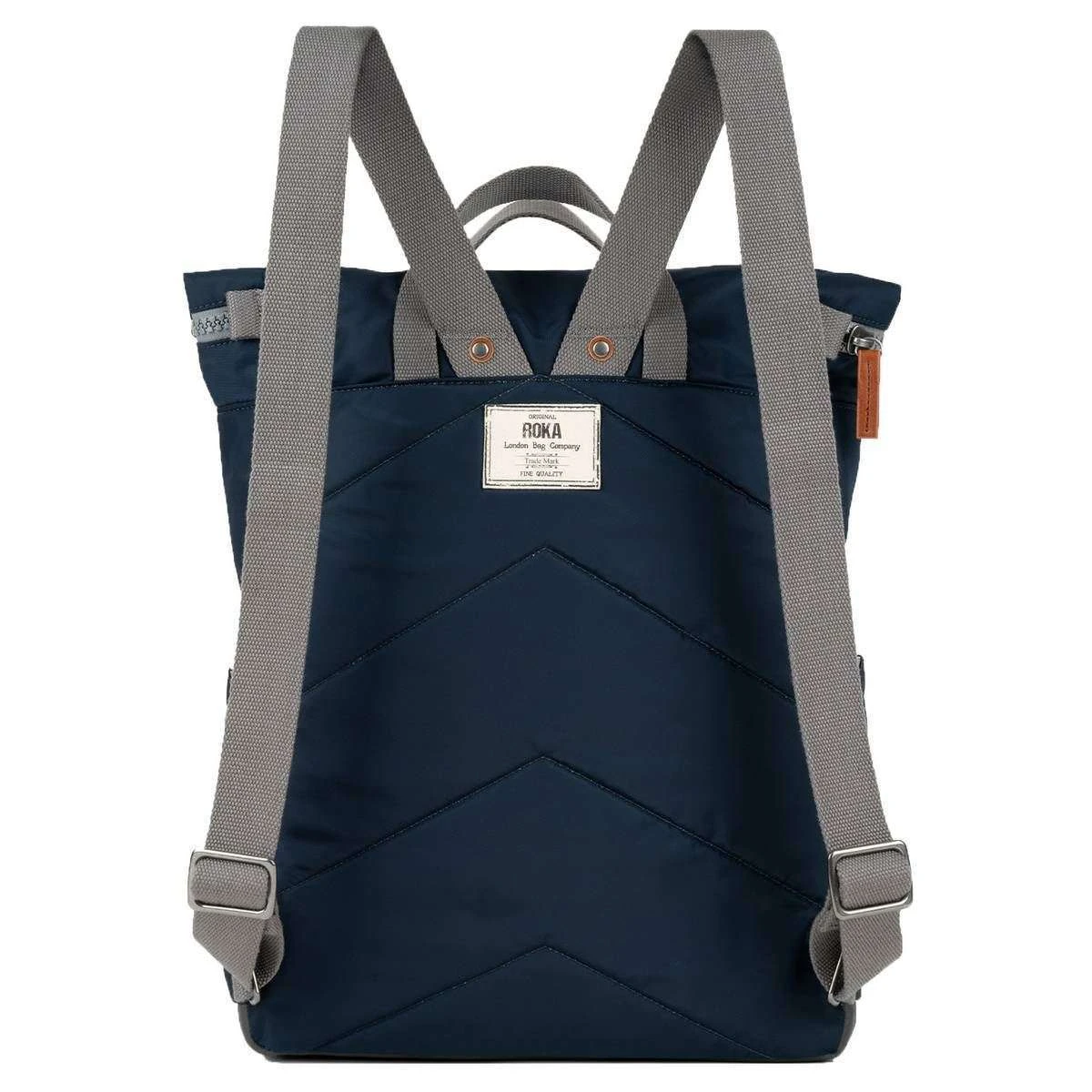 Roka Canfield B Large Sustainable Nylon Backpack - Midnight Navy - Image 2