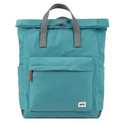 Roka Canfield B Large Sustainable Nylon Backpack - Petrol Blue