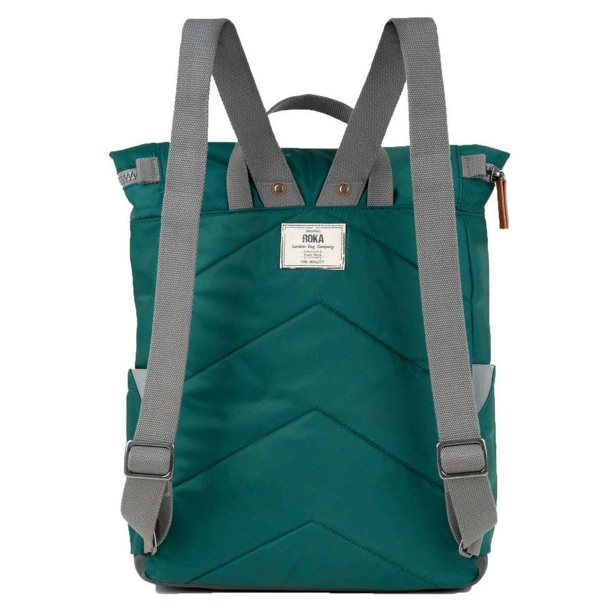 Roka Canfield B Large Sustainable Nylon Backpack - Teal Green - Image 2