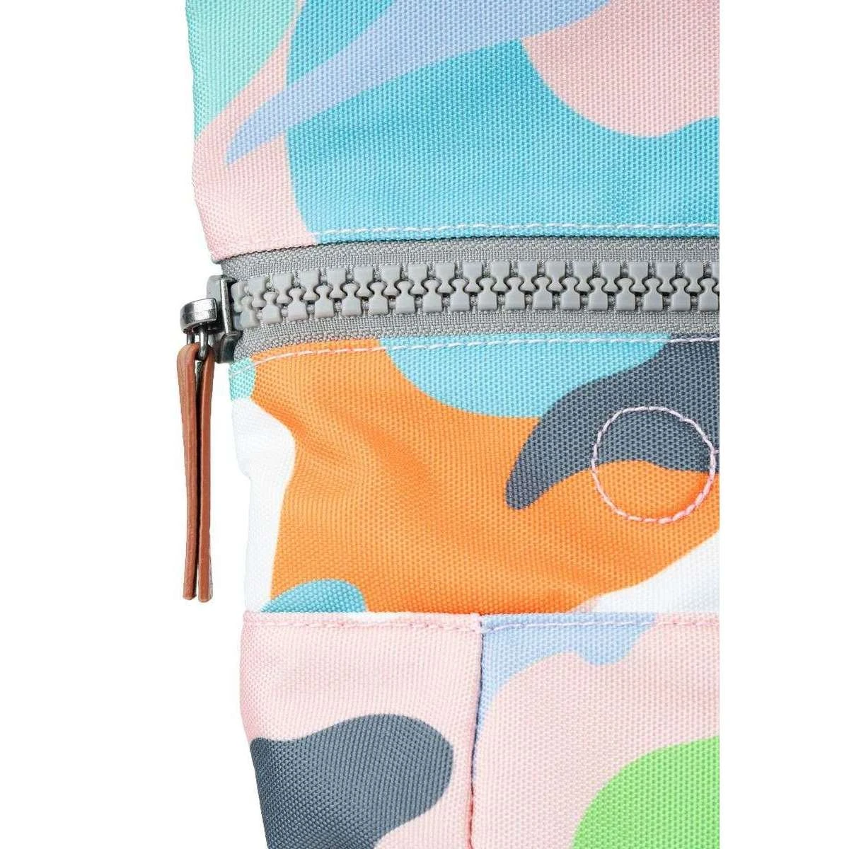 Roka Canfield B Medium Mellow Camo Sustainable Canvas Backpack - White/Blue/Orange - Image 6